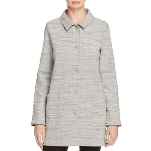 Eileen‎ Fisher Organic Cotton Blend Cardigan Button Up Coat Heather Gray Small
